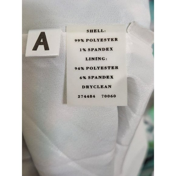 Ann Taylor Green Abstract Print Blouson Sleeveless Zipper Dress SIze 10 - Picture 5 of 5